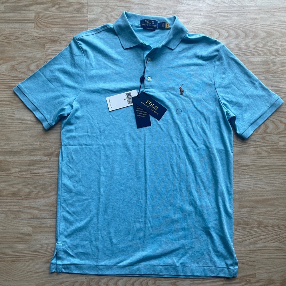 NWT Polo by Ralph Lauren Men's Light Blue Polo Shirt